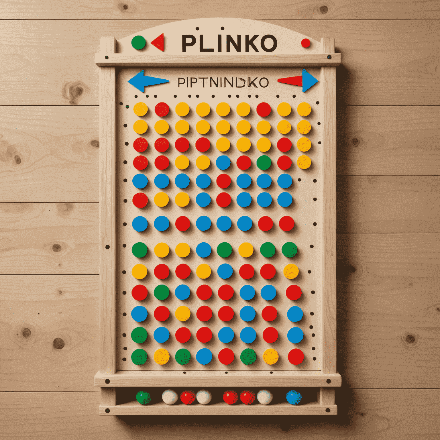 Diagrama de estrategias para jugar Plinko con flechas y puntos de colores
